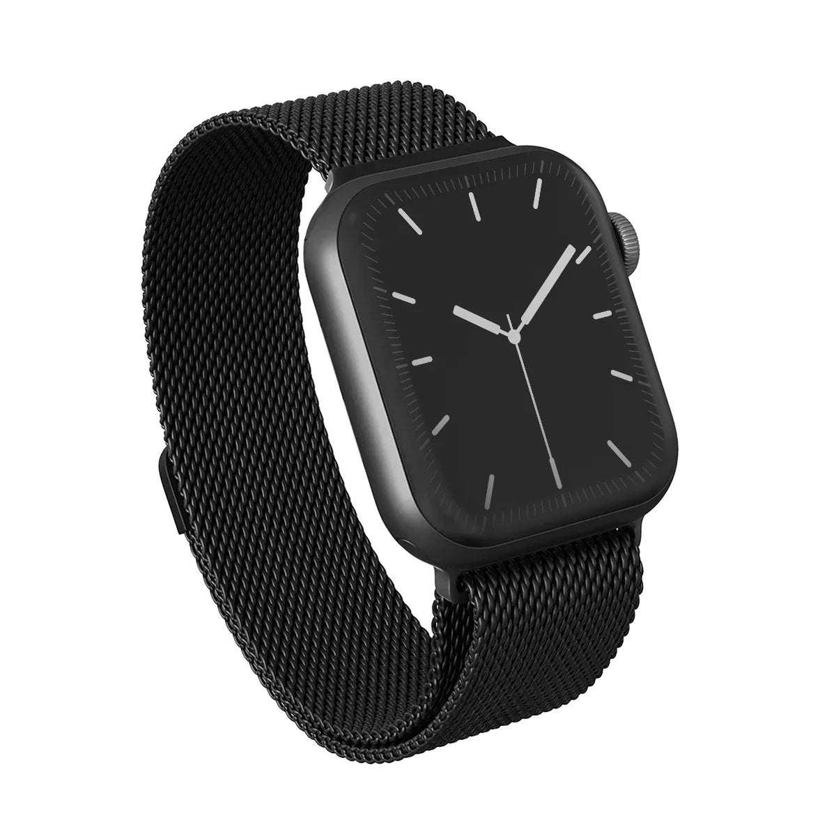Burga Λουράκι Apple Watch 4/5/6/7/8/9/10/11 - SE (1/2/3) - Ultra (1/2/3) – 44/45/46/49mm - Metal Mesh - Black