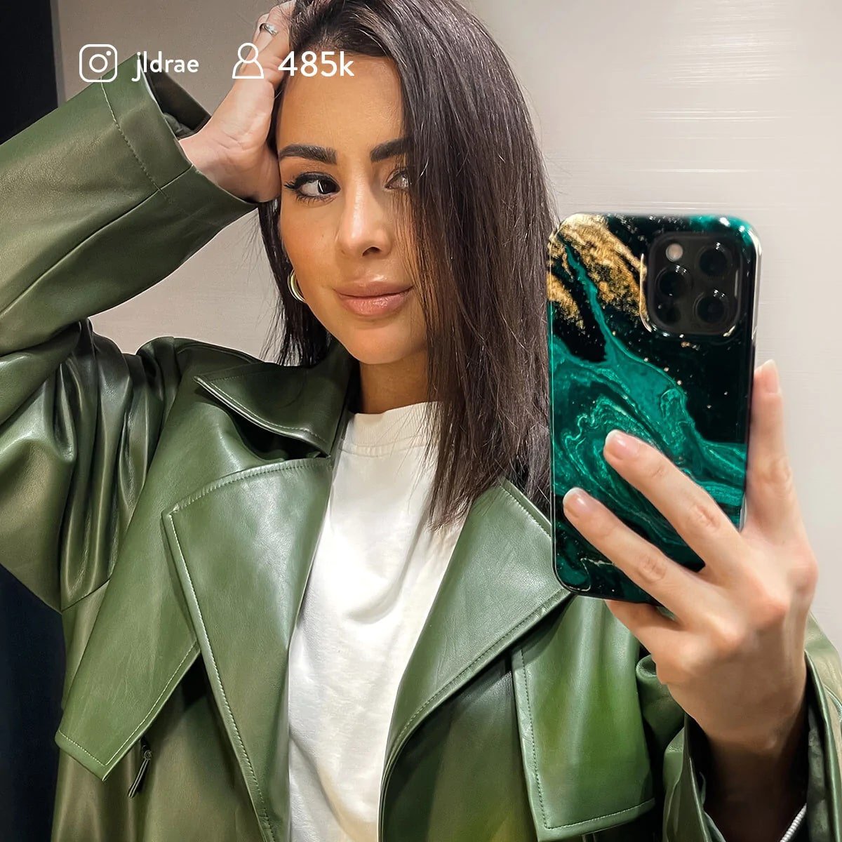 Burga iPhone 14 Pro Fashion Tough Σκληρή Θήκη - Emerald Pool