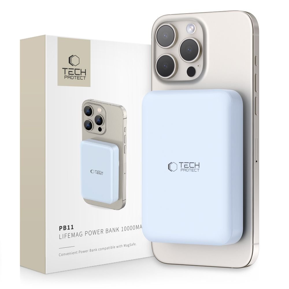 Tech - Protect PB11 Lifemag MagSafe PowerBank Μαγνητικό PowerBank Κινητού 10000 mAh - Blue