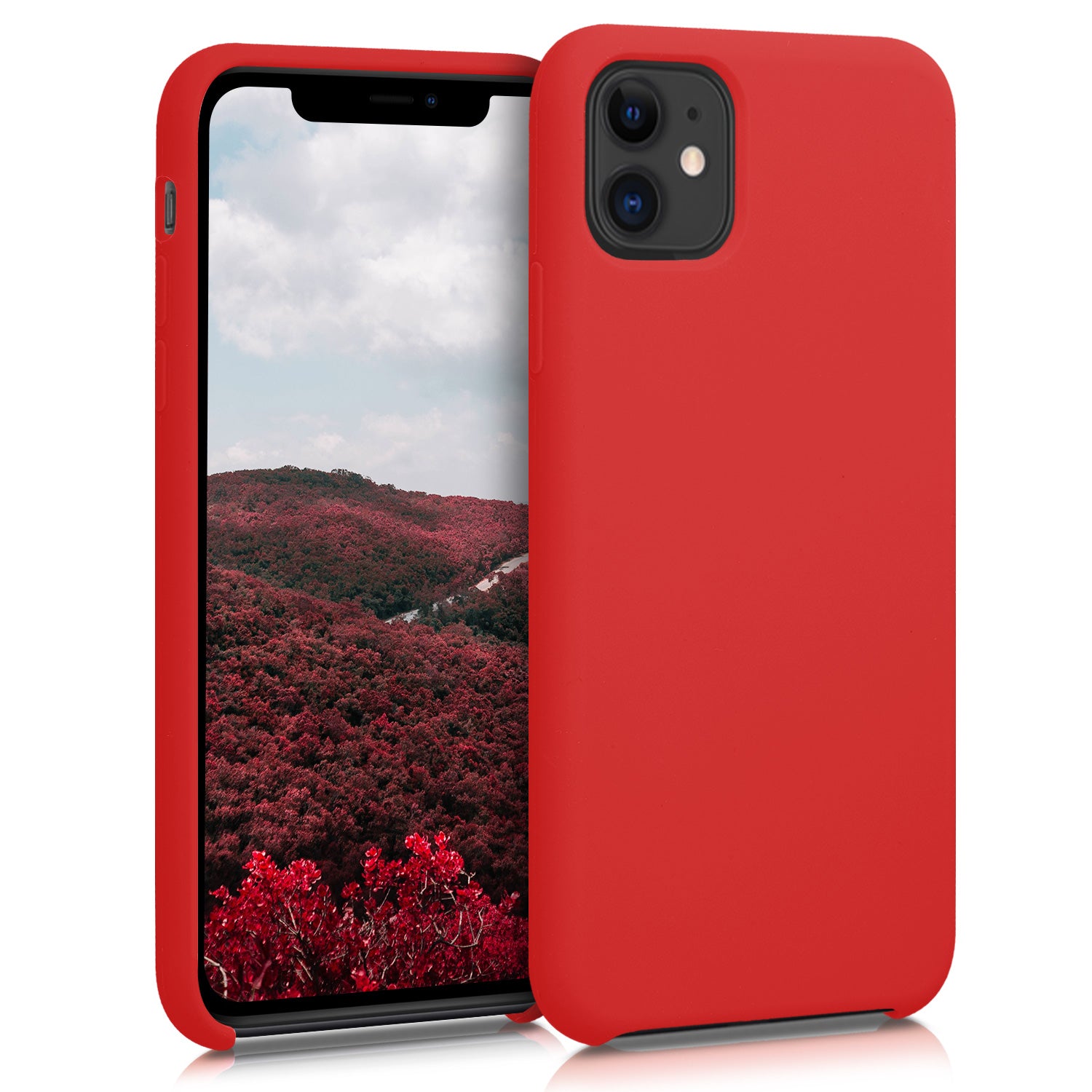 KW iPhone 11 Θήκη Σιλικόνης Rubber TPU - Red - 49724.09