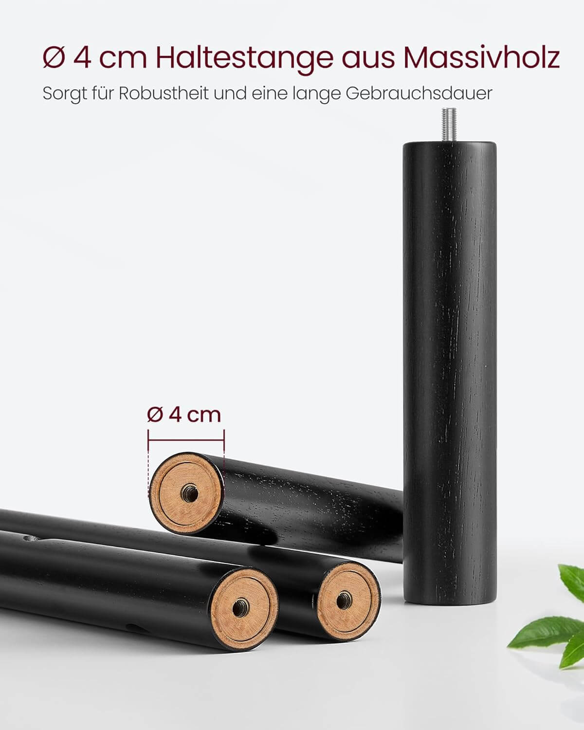 Vasagle Επιδαπέδια Ξύλινη Κρεμάστρα με 8 Γάντζους - Ink Black - RCR010B01V2