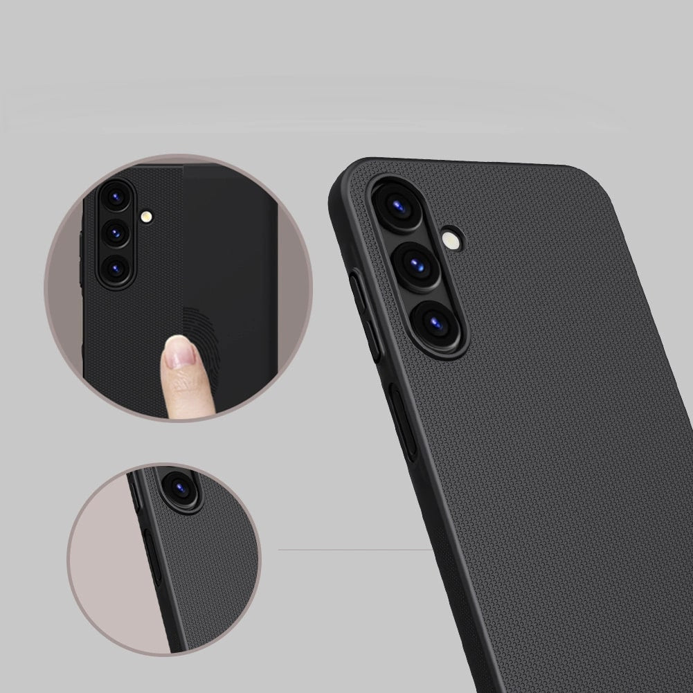 Nillkin Samsung Galaxy A15 4G / A15 5G Super Frosted Shield Σκληρή Θήκη με Πλαίσιο Σιλικόνης - Black