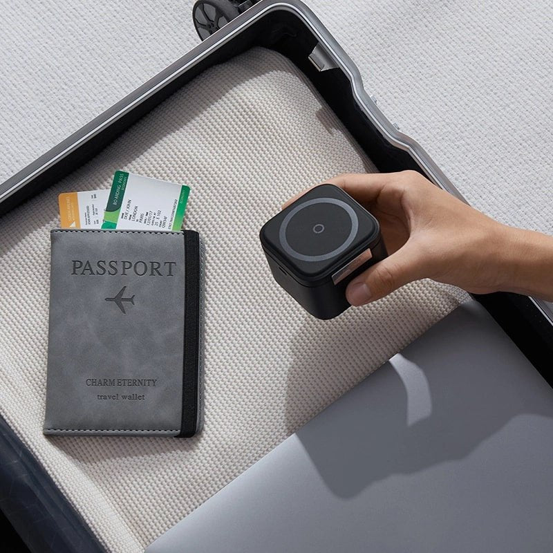 Baseus MagPro 2in1 Ασύρματος Φορτιστής MagSafe για Smartphones και Airpods με Ενσωματωμένο Καλώδιο USB - C - Black - BS - W531