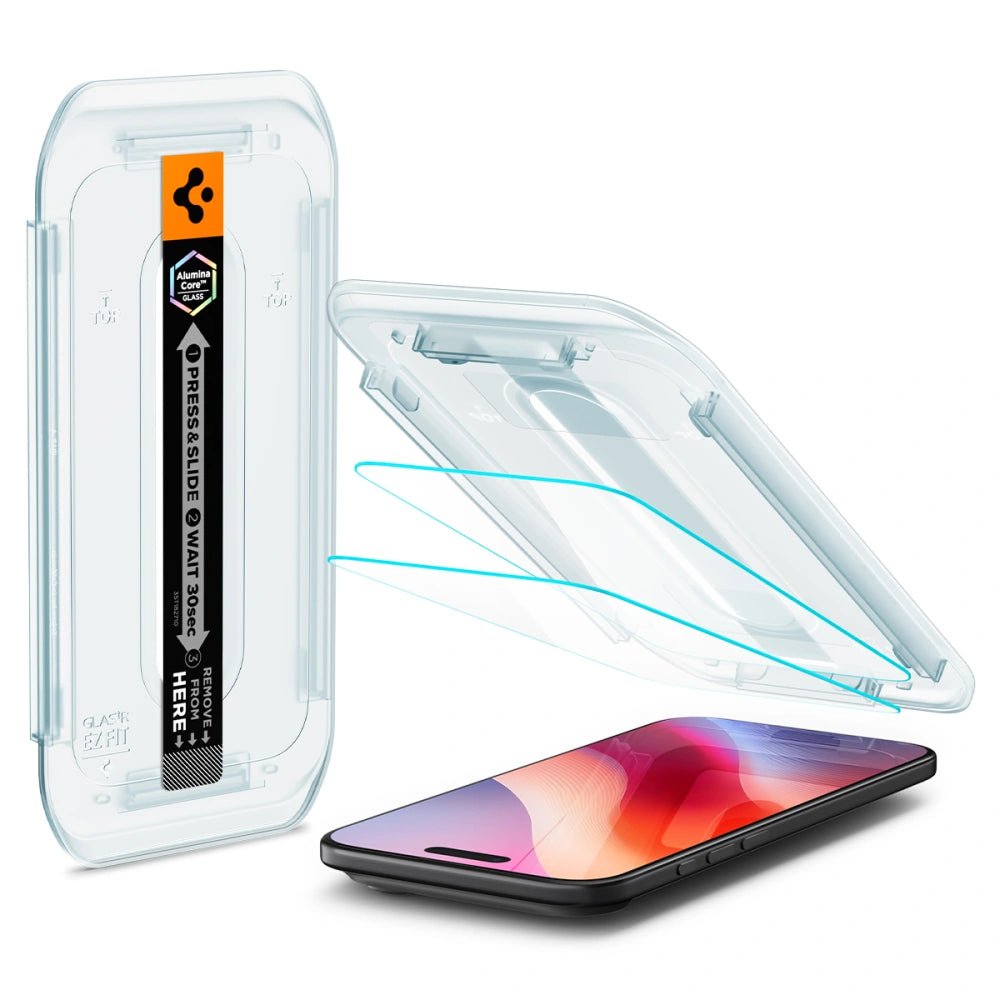 Spigen iPhone Air - Glas.TR EZ Fit - 9H Αντιχαρακτικό Γυαλί Οθόνης - 2 Τεμάχια - Clear - AGL09861