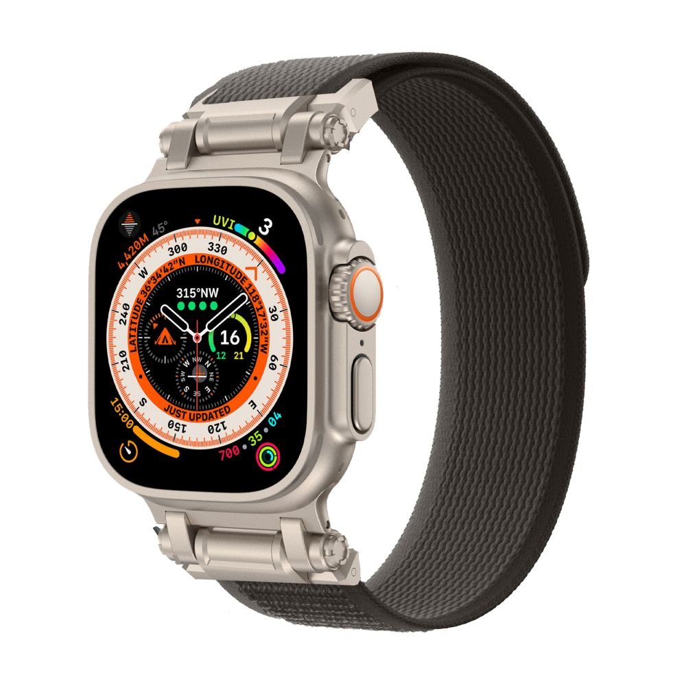 Tech - Protect Λουράκι Apple Watch 4 / 5 / 6 / 7 / 8 / 9 / SE / ULTRA 1 / ULTRA 2 - 42 / 44 / 45 / 49 mm Nylon Delta - Black / Orange