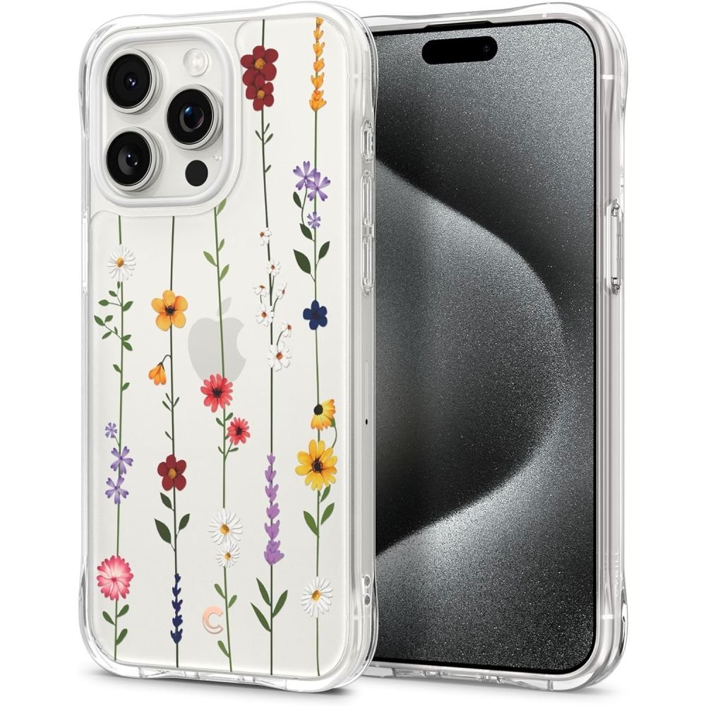 Spigen Cyrill iPhone 15 Pro Cecile Σκληρή Θήκη με Πλαίσιο Σιλικόνης - Flower Garden