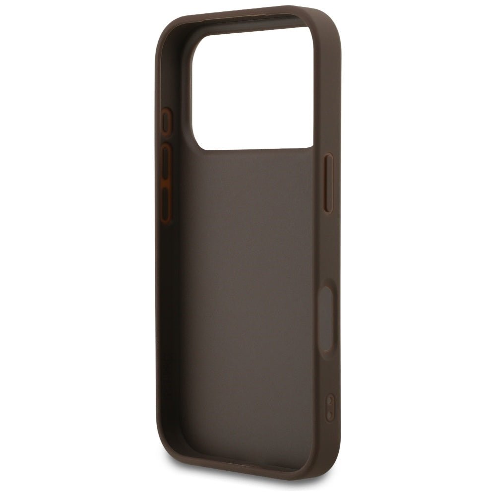 Guess iPhone 17 Pro - 4G Classic - Σκληρή Θήκη με Πλαίσιο Σιλικόνης και Επένδυση Συνθετικού Δέρματος - Brown - GUHCP17LG4GFBR