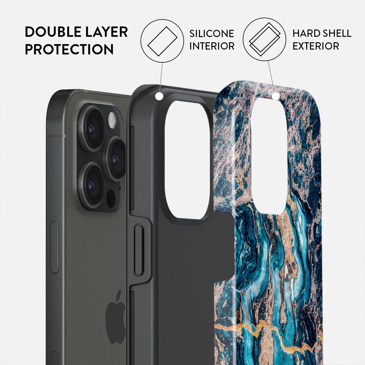 Burga iPhone 15 Pro Fashion Tough MagSafe Σκληρή Θήκη με MagSafe - Mystic River