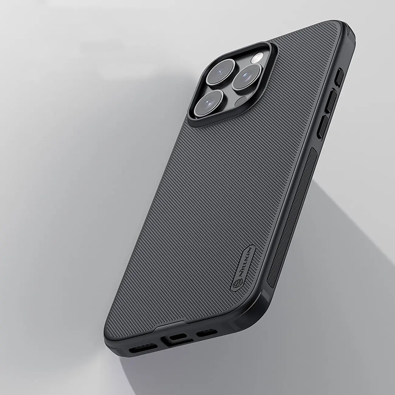 Nillkin iPhone 16 Pro Max Super Frosted Shield Pro Σκληρή Θήκη με Πλαίσιο Σιλικόνης - Black