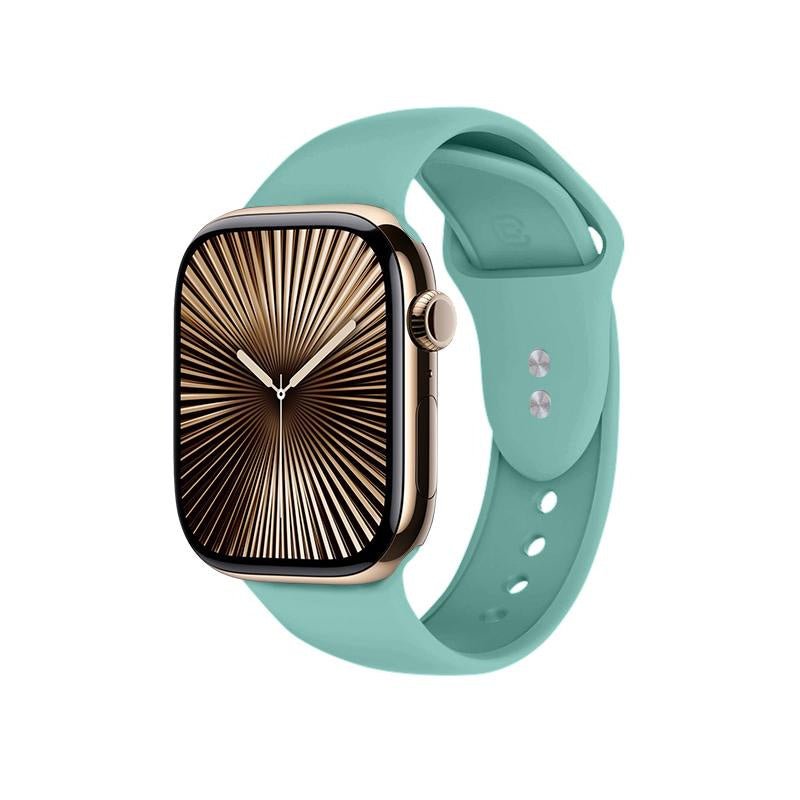 Crong Λουράκι Apple Watch 2/3/4/5/6/7/8/9/10/11 - SE (1/2/3) - 38/40/41/42mm Σιλικόνης - Liquid Strap - Turquoise