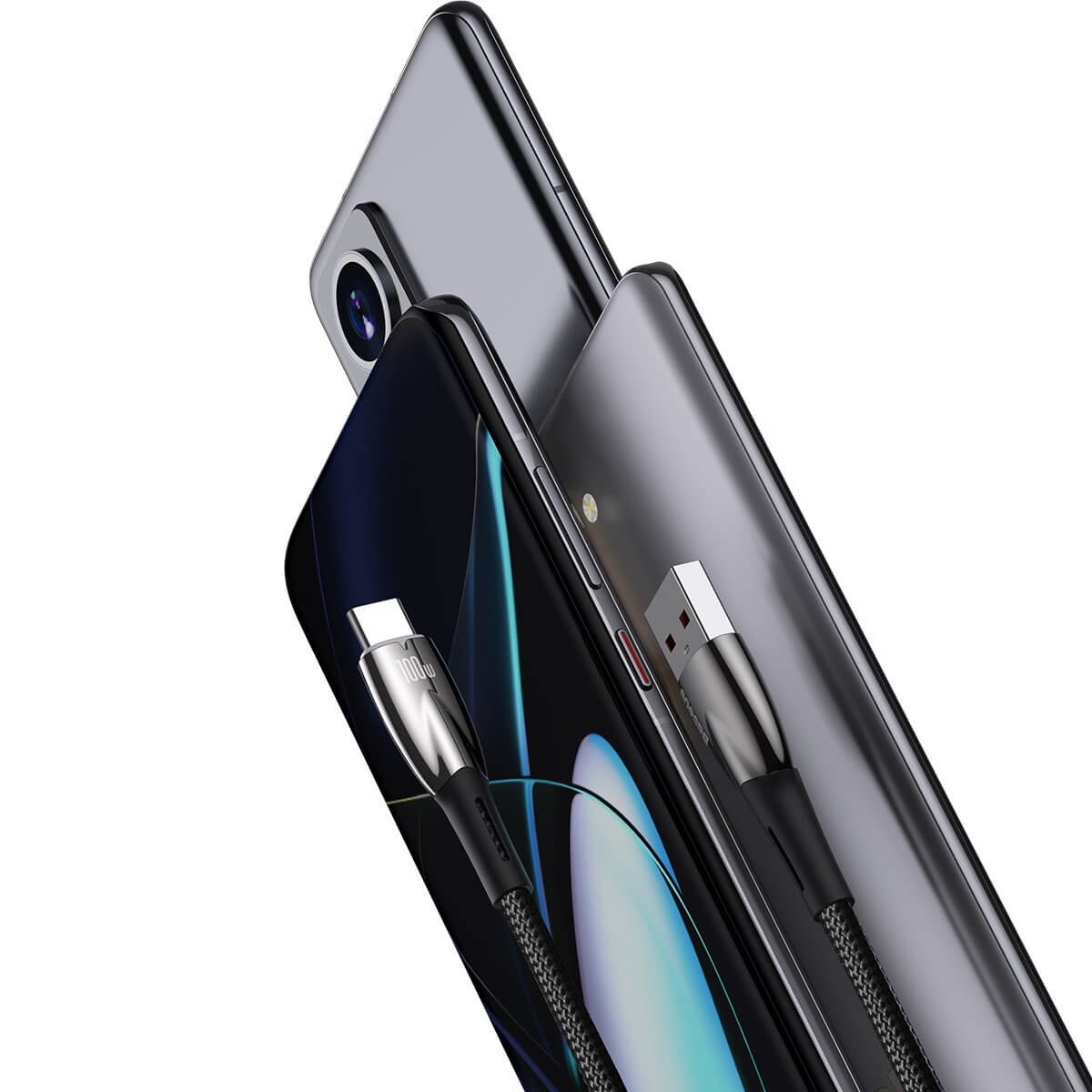 Baseus Glimmer Series PD 100W - Καλώδιο Δεδομένων και Φόρτισης Type C to USB 2M - Black - CADH000501