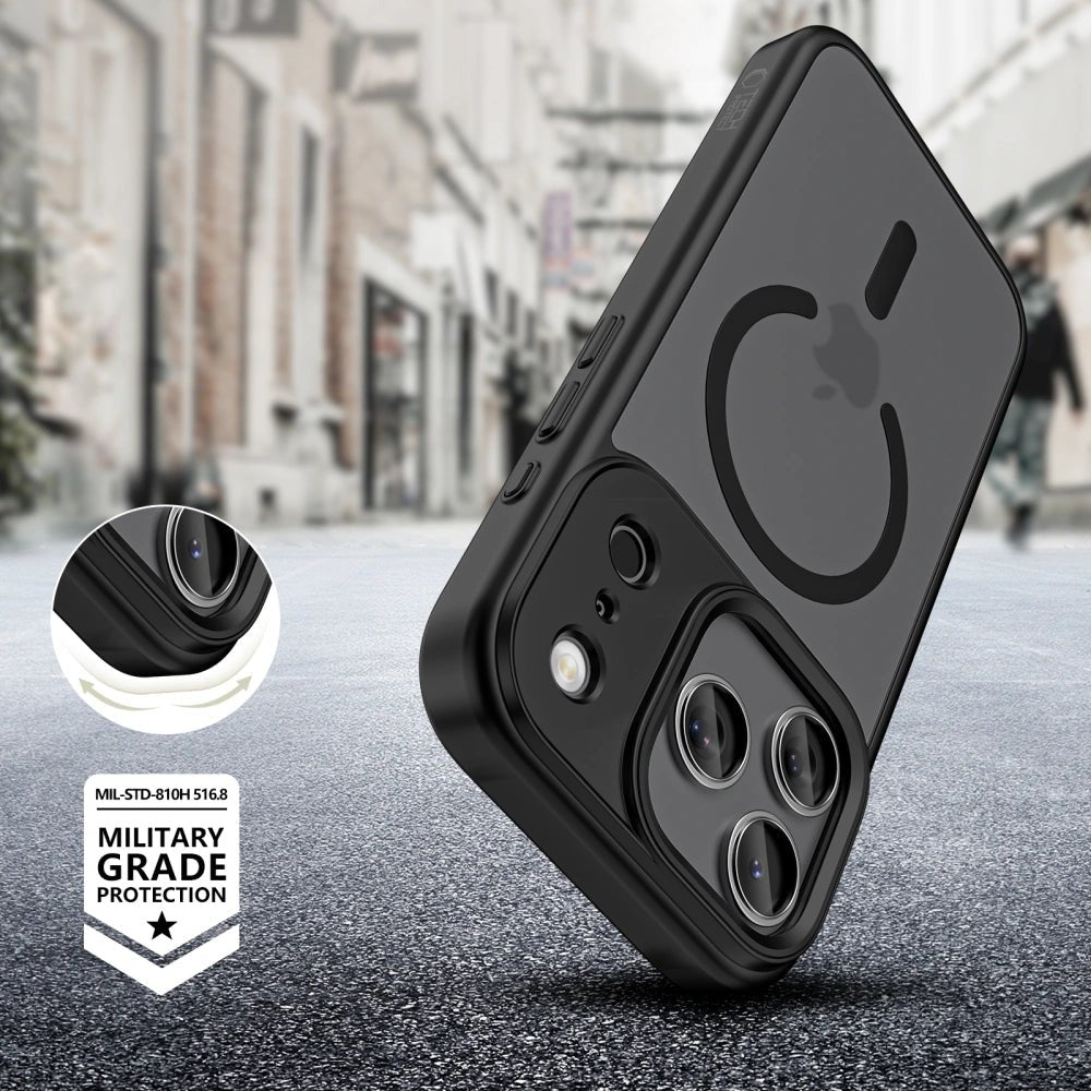 Tech - Protect iPhone 17 Pro MagMat - Σκληρή Θήκη με Πλαίσιο Σιλικόνης και MagSafe - Matte Black / Ημιδιάφανη