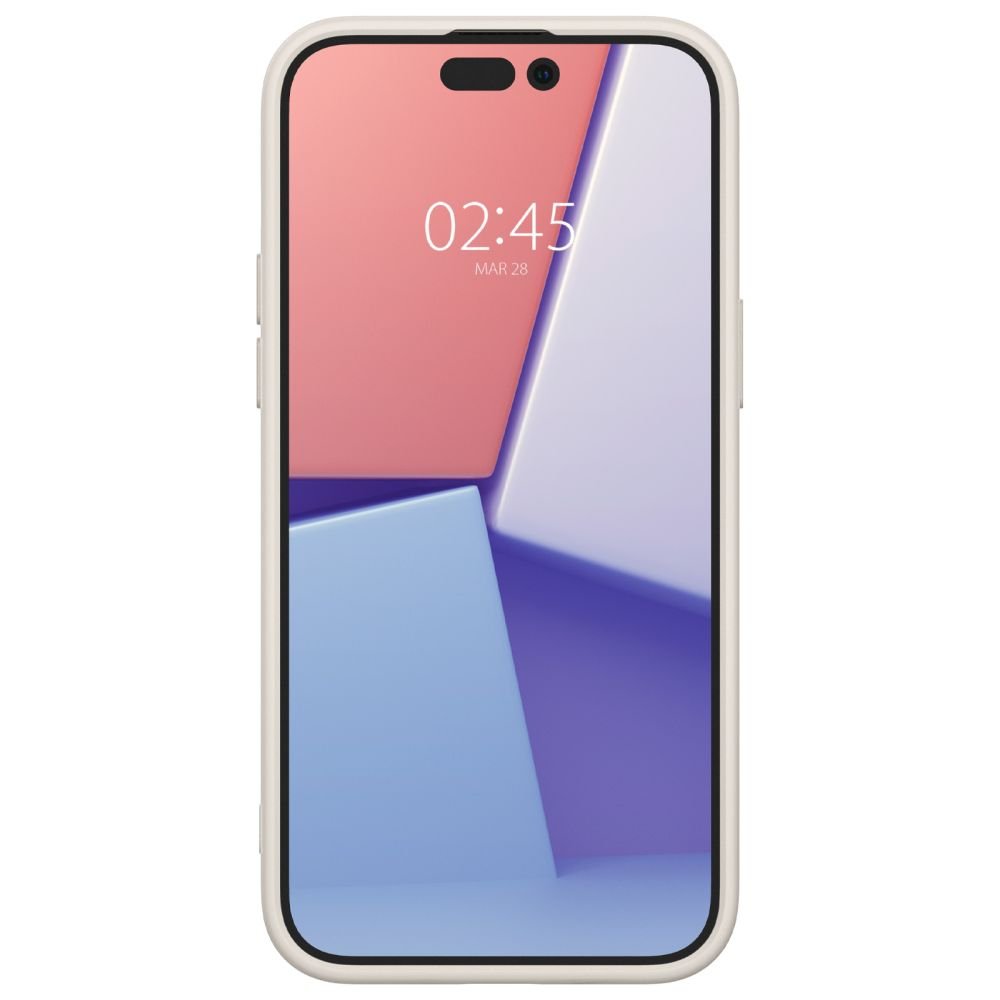 Spigen Cyrill iPhone 14 Pro Kajuk Mag Θήκη με Επένδυση Συνθετικού Δέρματος και MagSafe - Cream