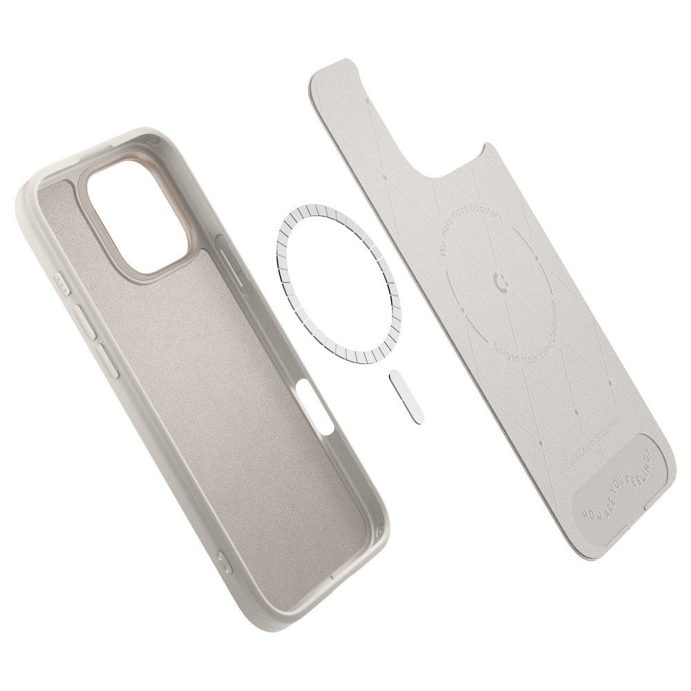Spigen Cyrill iPhone 16 Pro Max Kajuk Mag Θήκη με Επένδυση Συνθετικού Δέρματος και MagSafe - Cream