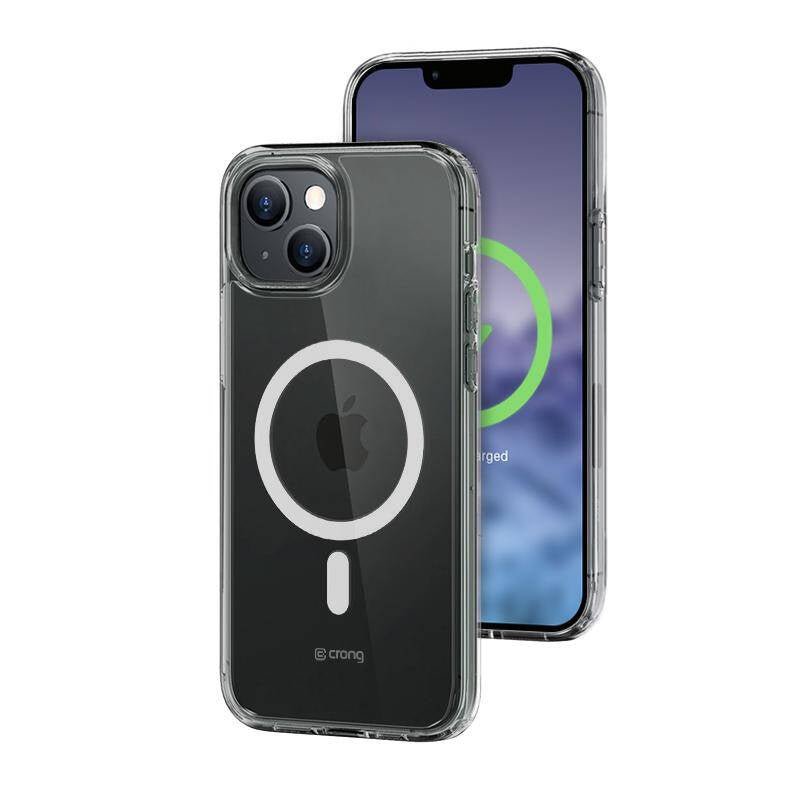 Crong iPhone 15 Plus Clear Mag Cover - Σκληρή Θήκη με Πλαίσιο Σιλικόνης και MagSafe - Clear