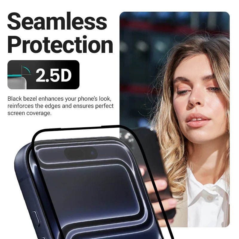 Crong iPhone 16 Pro / iPhone 17 / iPhone 17 Pro - EasyShield - Full Screen Αντιχαρακτικό Γυαλί Οθόνης - 2 Τεμάχια - Clear