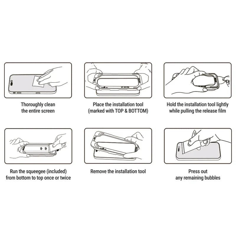 Crong iPhone 16 Pro / iPhone 17 / iPhone 17 Pro - EasyShield - Full Screen Αντιχαρακτικό Γυαλί Οθόνης - 2 Τεμάχια - Clear