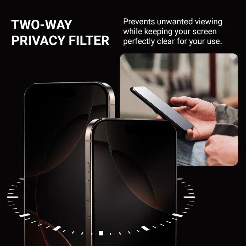 Crong iPhone 16 Pro Max / iPhone 17 Pro Max - Privacy 3D Armour Glass - Αντιχαρακτικό Γυαλί Οθόνης - Privacy