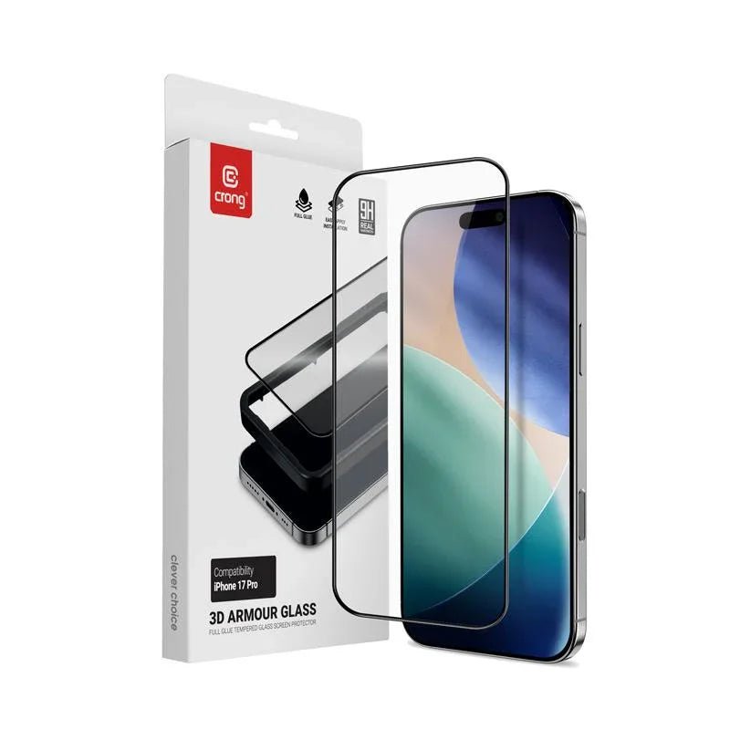 Crong iPhone 17 Pro - 3D Armour Glass - Full Screen Αντιχαρακτικό Γυαλί Οθόνης - Clear