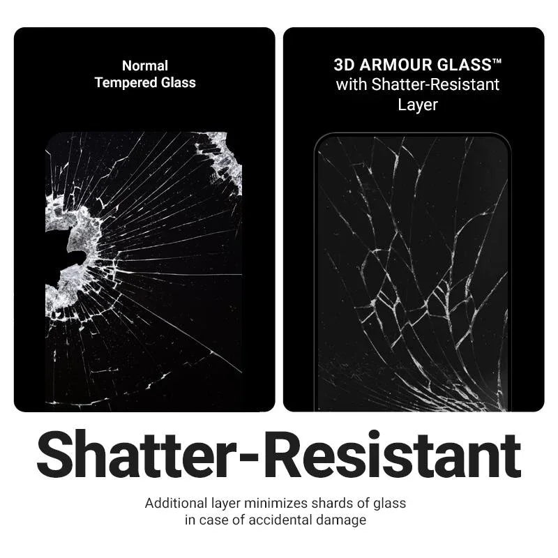 Crong iPhone 17 Pro - 3D Armour Glass - Full Screen Αντιχαρακτικό Γυαλί Οθόνης - Clear