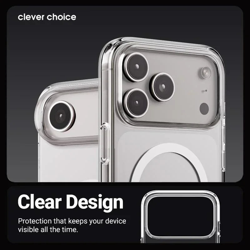 Crong iPhone 17 Pro - Clear Mag Cover - Σκληρή Θήκη με Πλαίσιο Σιλικόνης και MagSafe - Clear