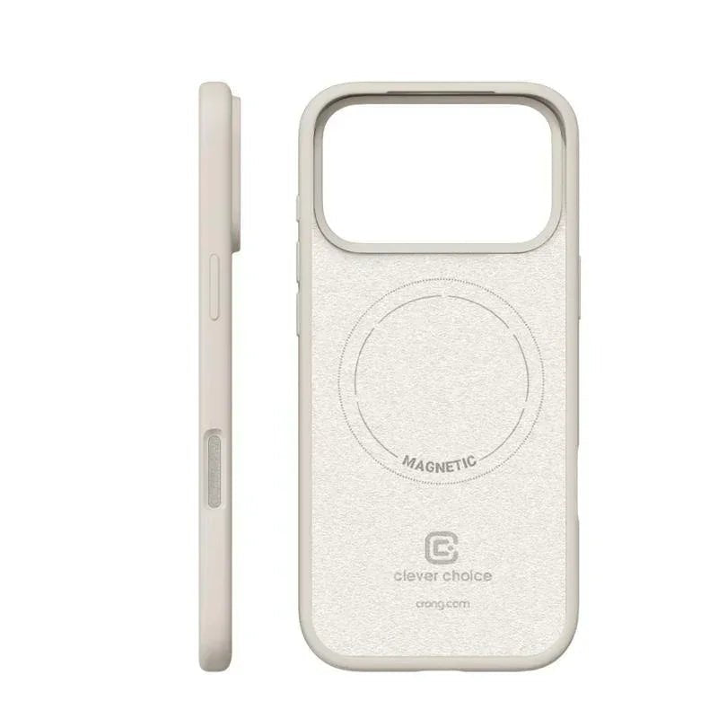 Crong iPhone 17 Pro - Color Cover Magnetic - Θήκη Σιλικόνης με MagSafe - Stone Beige