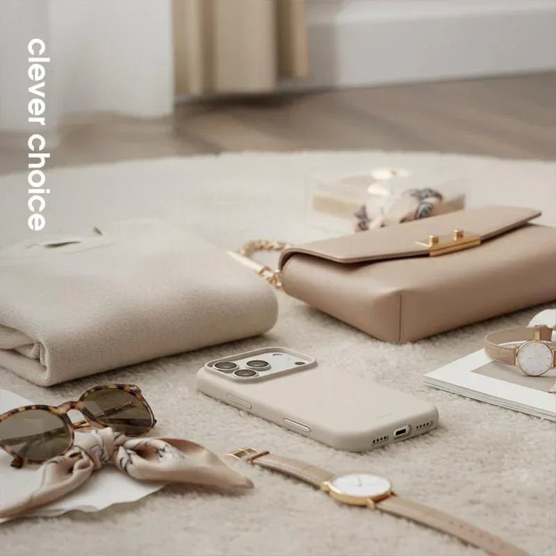 Crong iPhone 17 Pro - Color Cover Magnetic - Θήκη Σιλικόνης με MagSafe - Stone Beige