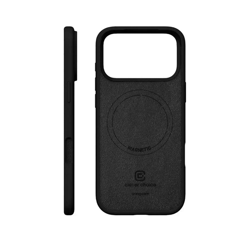 Crong iPhone 17 Pro Max - Color Cover Magnetic - Θήκη Σιλικόνης με MagSafe - Black
