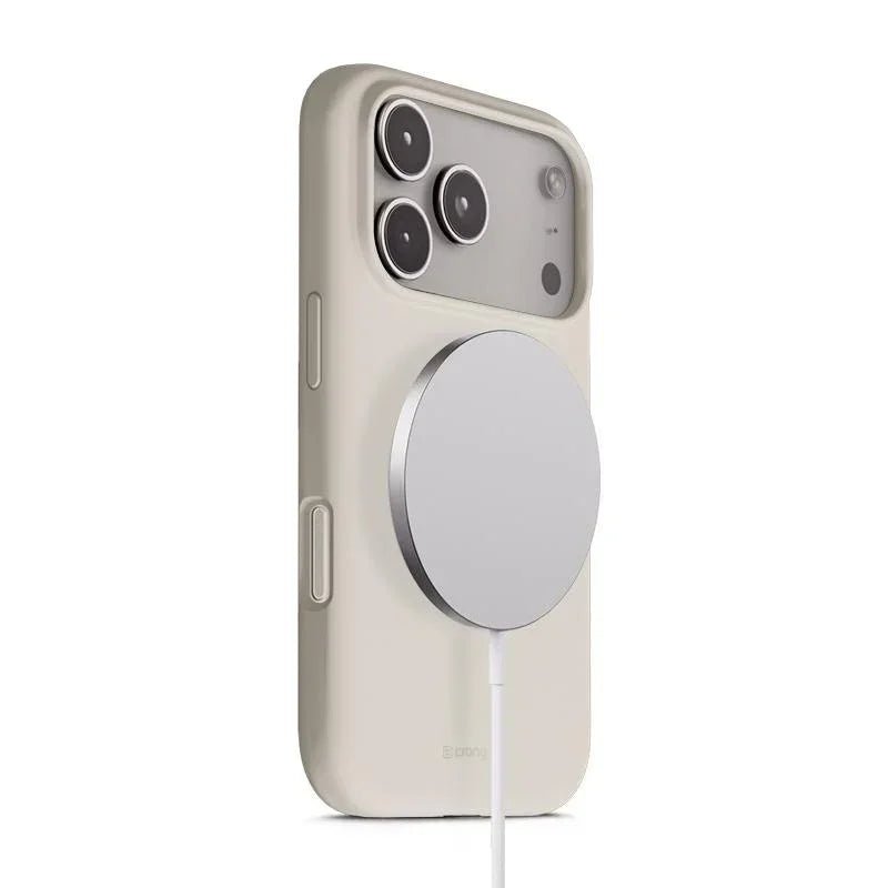 Crong iPhone 17 Pro Max - Color Cover Magnetic - Θήκη Σιλικόνης με MagSafe - Stone Beige
