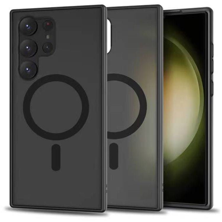 Tech - Protect Samsung Galaxy S23 Ultra MagMat Σκληρή Θήκη με Πλαίσιο Σιλικόνης και MagSafe - Matte Black