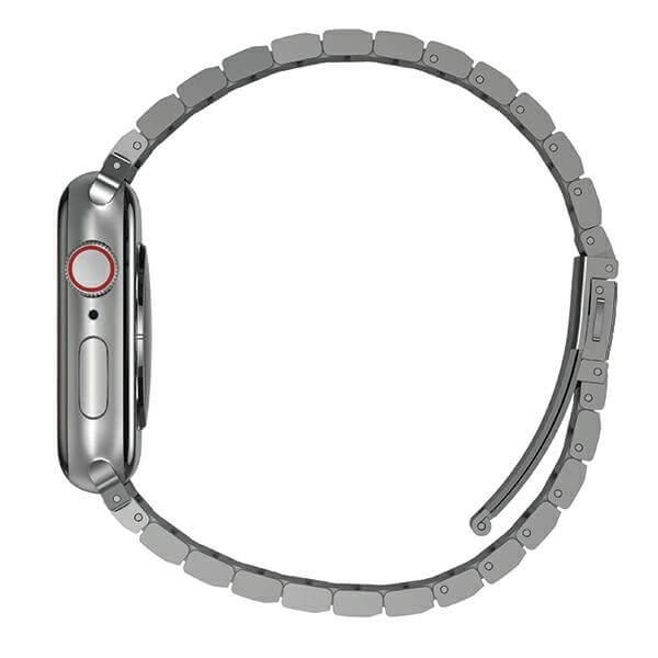 Uniq Λουράκι Apple Watch 2 / 3 / 4 / 5 / 6 / 7 / 8 / 9 / SE / SE 2 / Ultra / Ultra 2 - 42 / 44 / 45 / 49 mm Strova από Ανοξείδωτο Ατσάλι - Sterling Silver