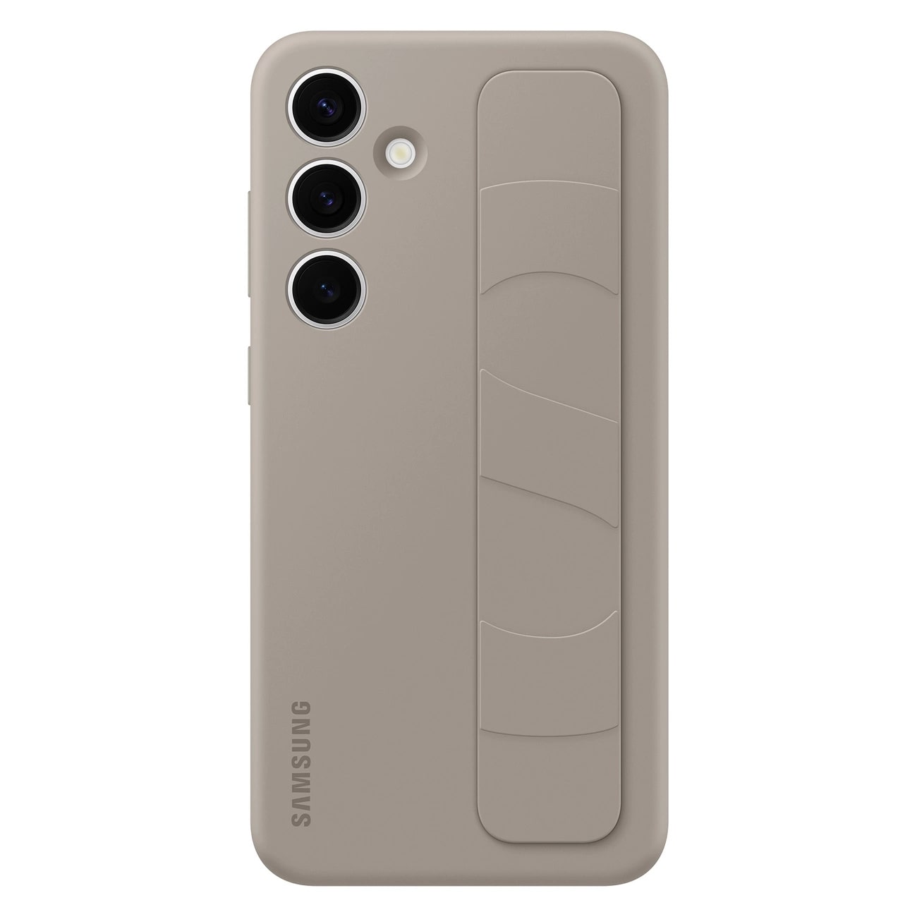 Samsung Standing Grip - Samsung Galaxy S24+ Θήκη Σιλικόνης με Finger Holder / Stand - Taupe - EF - GS926CUEGWW