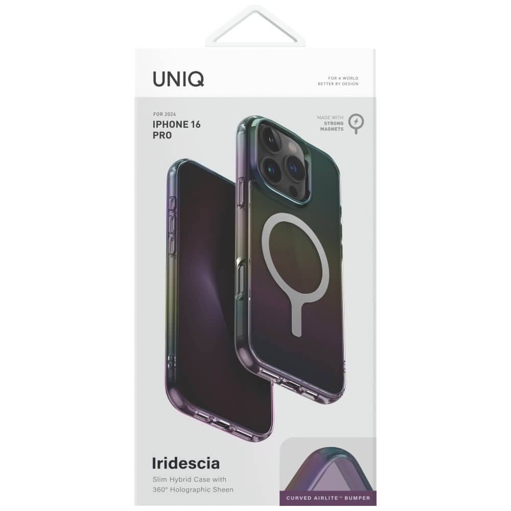Uniq iPhone 16 Pro - Iridescia - Σκληρή Θήκη με Πλαίσιο Σιλικόνης και MagSafe - Midnight
