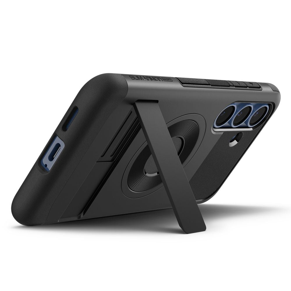Spigen Samsung Galaxy S25 Slim Armor Mag Σκληρή Θήκη με Stand και MagSafe - Black