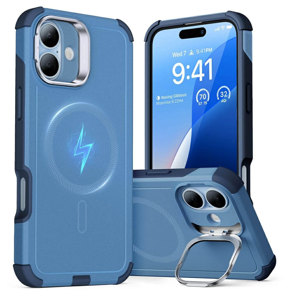 ESR iPhone 16 Cyber Armor Kickstand Σκληρή Θήκη με Stand και MagSafe - Blue
