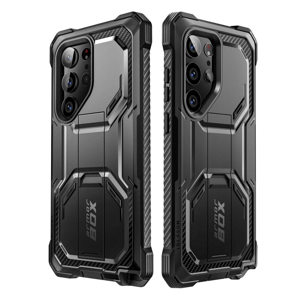 Supcase Samsung Galaxy S23 Ultra Armorbox 2 Σκληρή Θήκη με Προστασία Οθόνης και Stand - Black