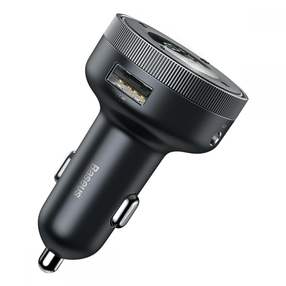 Baseus CCLH - 01 Car Charger and FM Transmitter 2xUSB QC3.0 για Αναπαραγωγή Μουσικής / Φόρτιση Κινητών στο Αυτοκίνητο - Black