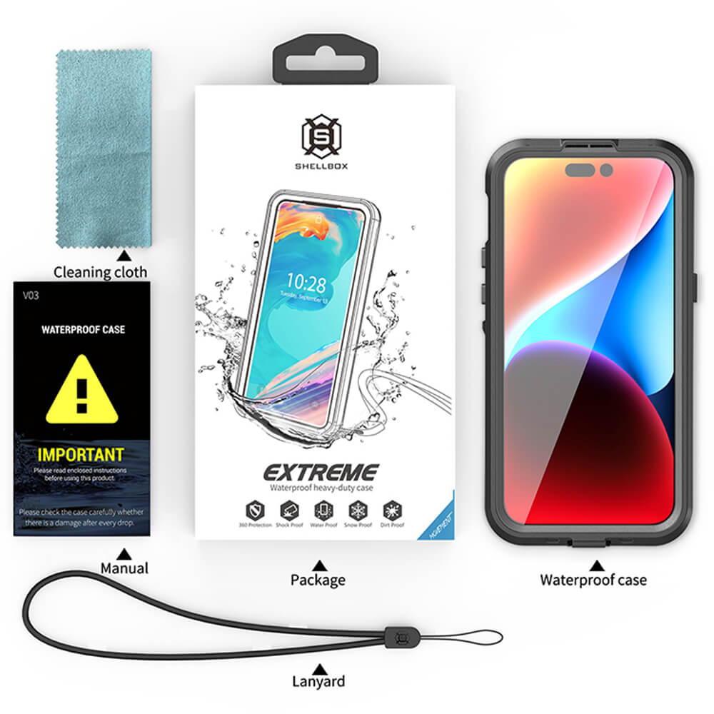 ShellBox iPhone 15 Pro Max - Αδιάβροχη Θήκη IP68 - Black