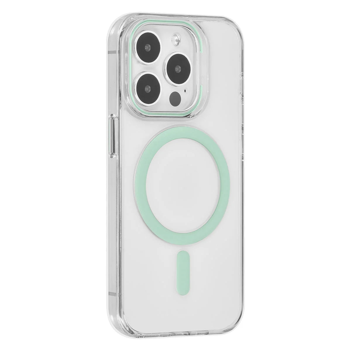 Tuniq iPhone 15 Pro - MagSafe Σκληρή Θήκη με Πλαίσιο Σιλικόνης - Διάφανη / Πράσινη