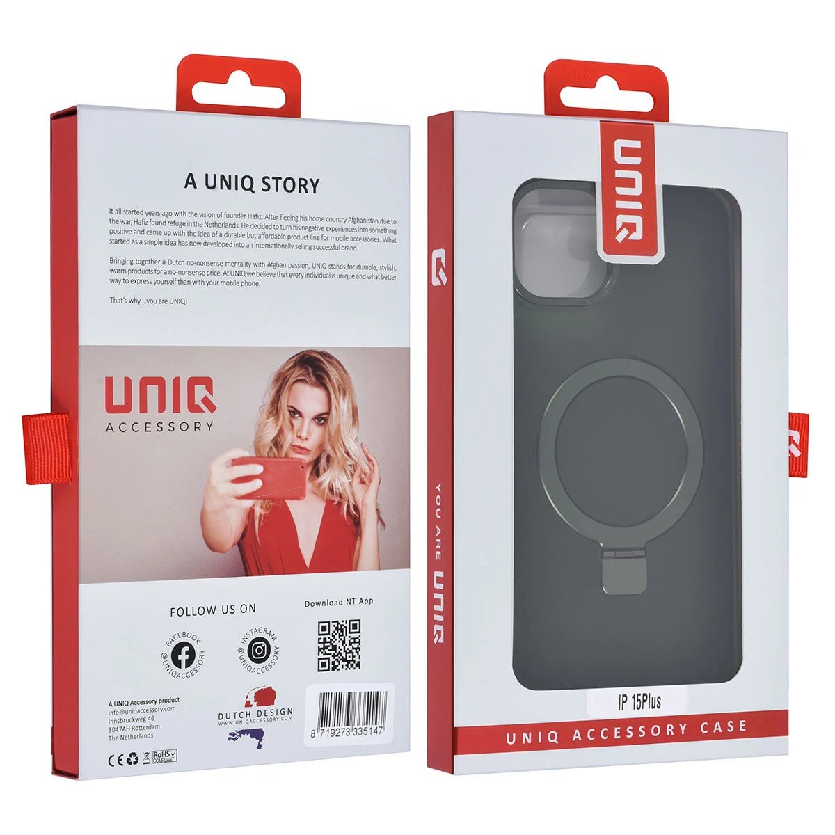 Tuniq iPhone 15 Plus / 14 Plus - MagSafe Σκληρή Θήκη με Δαχτυλίδι Συγκράτησης - Green