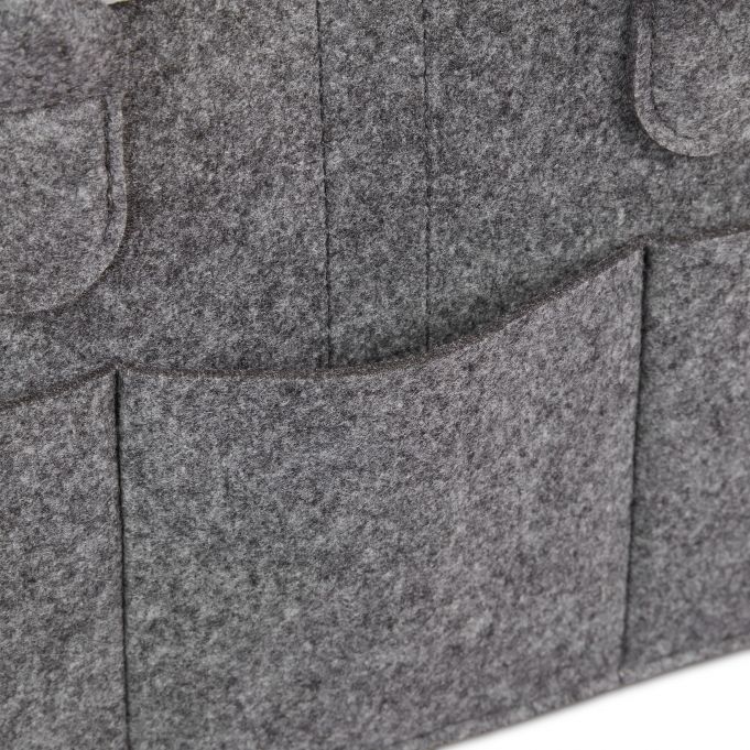 Relaxdays Baby Diaper Bag - Τσάντα Μεταφοράς και Αποθήκευσης για Πάνες από Τσόχα - Dark Grey - 4052025902025