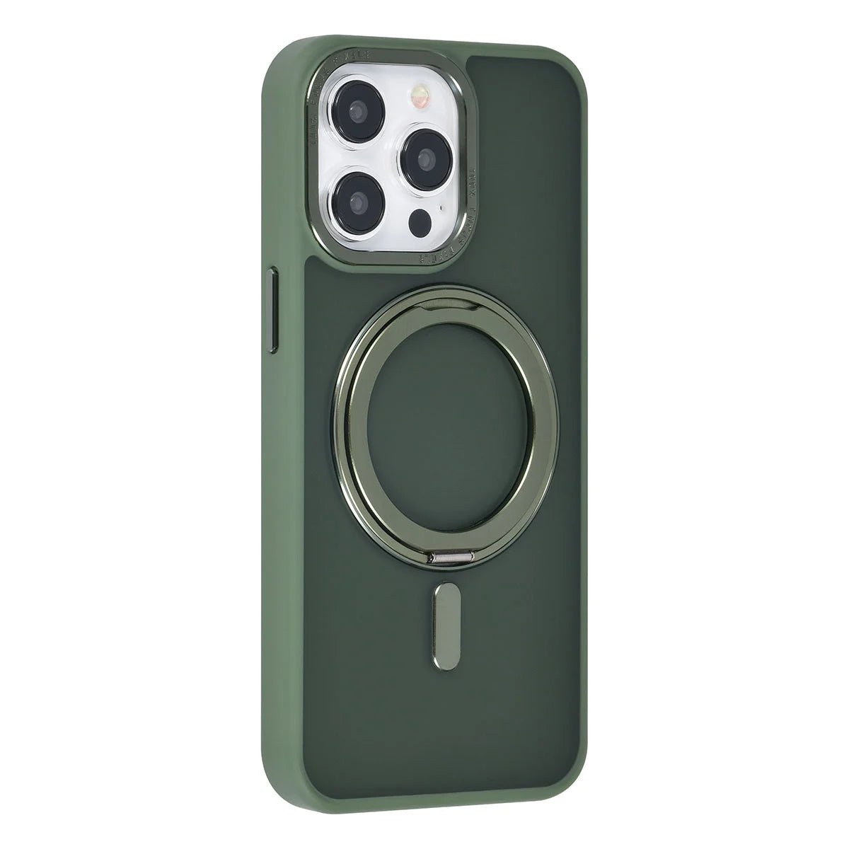 Tuniq iPhone 15 Pro Max - Σκληρή MagSafe Θήκη με Περιστρεφόμενο Δαχτυλίδι Συγκράτησης - Πράσινο