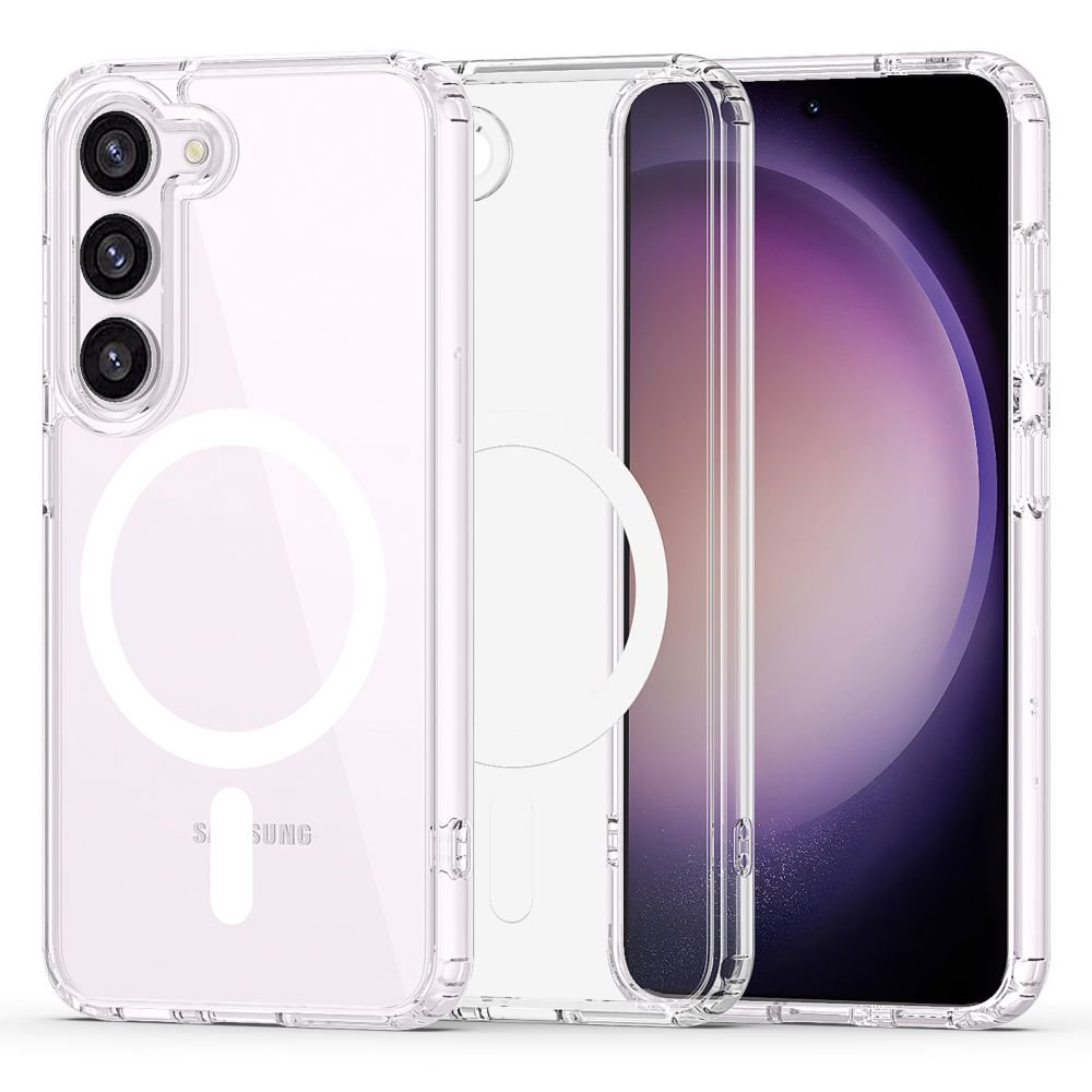 Tech - Protect Samsung Galaxy S23 Flexair Hybrid MagSafe Σκληρή Θήκη με Πλαίσιο Σιλικόνης και MagSafe - Διάφανη