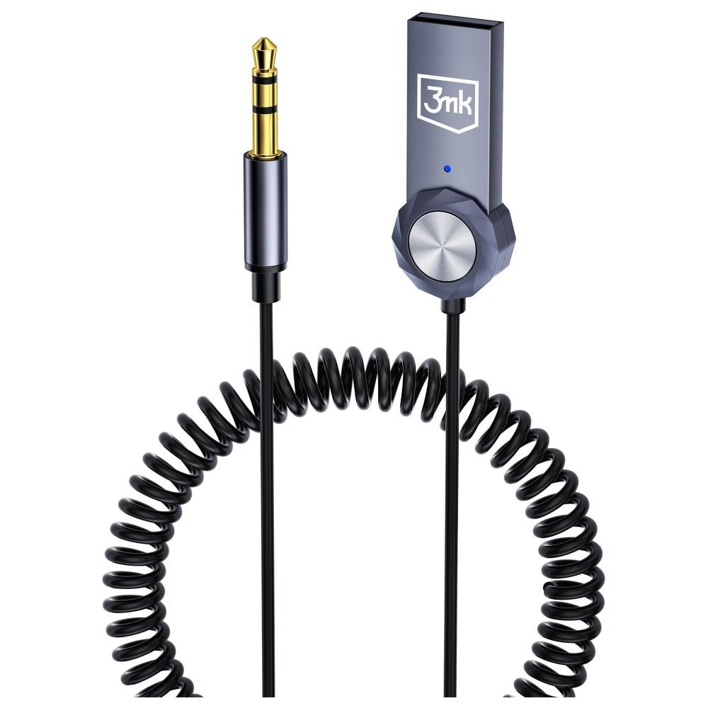 3MK Audio Bluetooth Adapter - Transmitter με Μικρόφωνο για Αναπαραγωγή Μουσικής / Κλήσεις στο Αυτοκίνητο - Grey