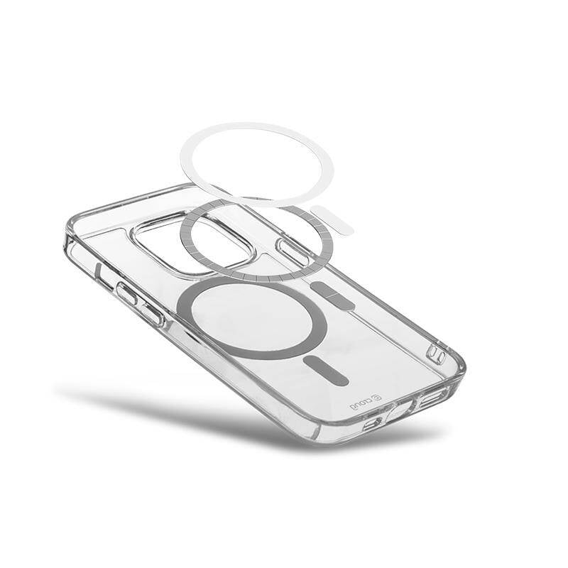 Crong iPhone 15 Pro Clear Mag Cover - Σκληρή Θήκη με Πλαίσιο Σιλικόνης και MagSafe - Clear
