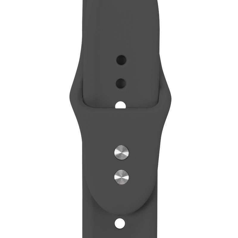 Crong Λουράκι Apple Watch 4/5/6/7/8/9/10/11 - SE (1/2/3) - ULTRA (1/2/3) - 44/45/46/49mm Σιλικόνης - Liquid Strap - Graphite
