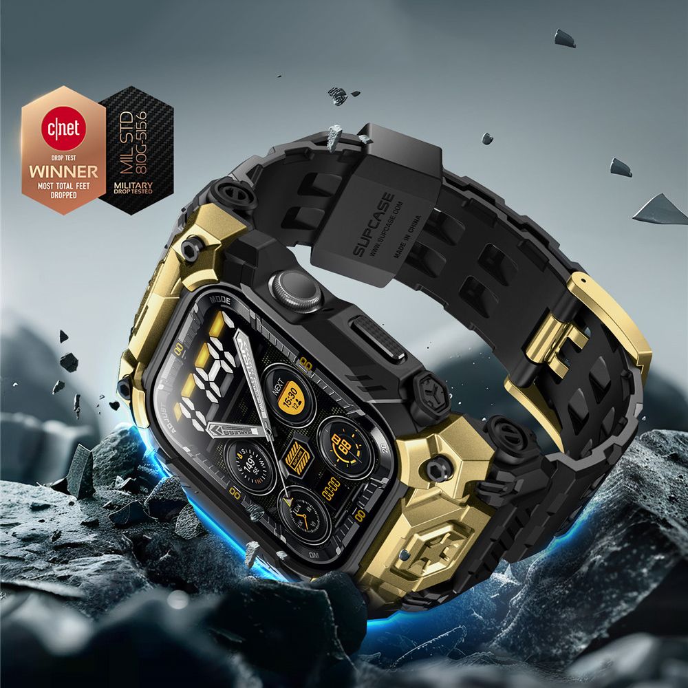 Supcase Λουράκι Apple Watch 10/11 - 46mm Unicorn Beetle Ore Λουράκι με Θήκη Προστασίας - Gold