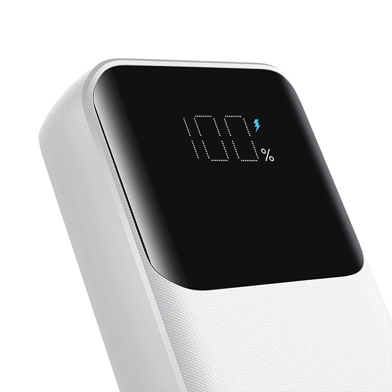 Joyroom JR - PBC06 Mini PowerBank 10000mAH 30W με Ενσωματωμένα Καλώδια Type - C / Lightning και 1 θύρα Type - C και 1 Θύρα USB - White