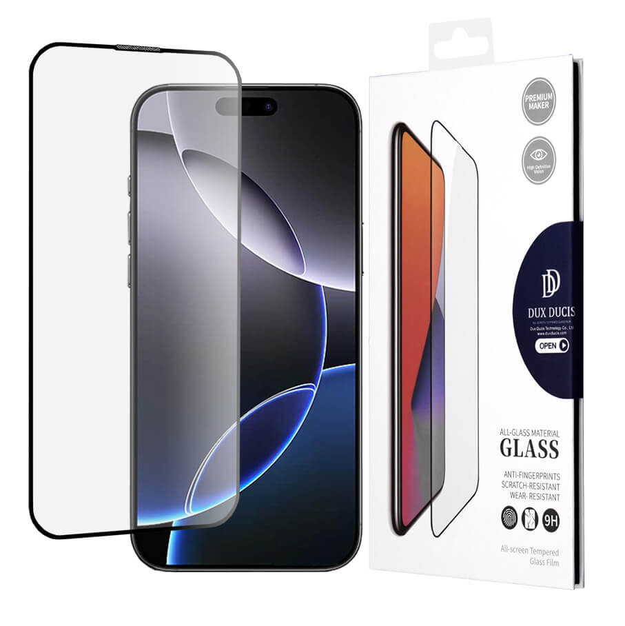 Dux Ducis iPhone 16 Pro Max 9D 9H Full Screen Case Friendly Tempered Glass Αντιχαρακτικό Γυαλί Οθόνης - Black