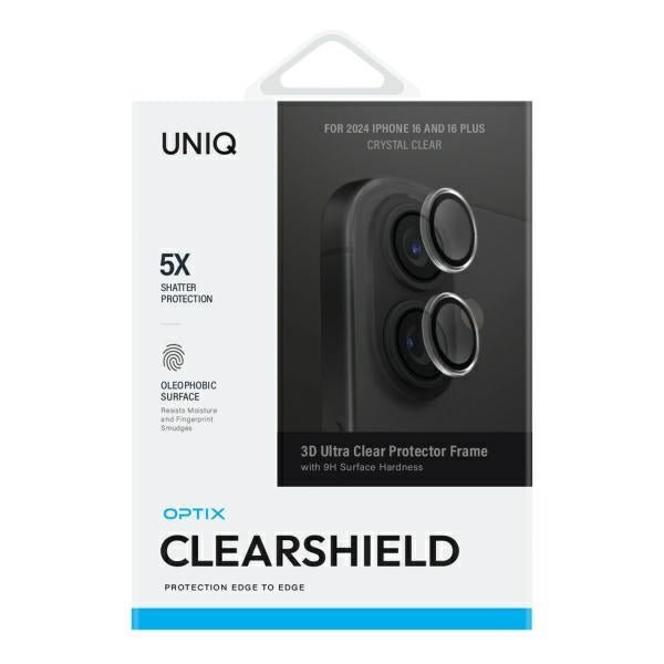 Uniq iPhone 16 / 16 Plus Optix Clear Camera Lens Protector Αντιχαρακτικό Γυαλί για την Κάμερα - Διάφανο
